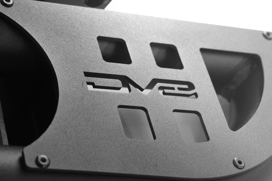 DV8 Logo Cutout of OE Plus Side Steps for the 2007-2018 2-Door Jeep Wrangler JK