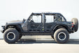 Side profile with 2018-2023 Jeep Wrangler JL 4-Door Rock Skins installed