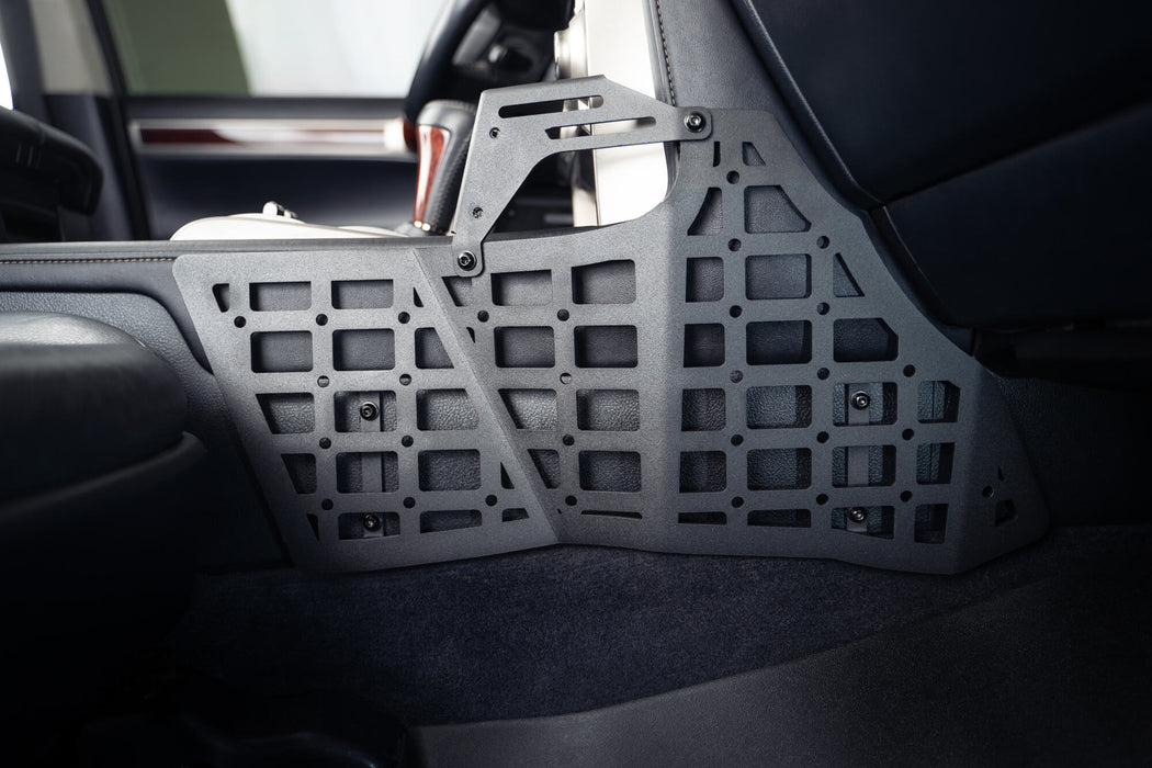 Passenger side view of Lexus GX 460 Center Console Molle Panels & Digital Device Bridge