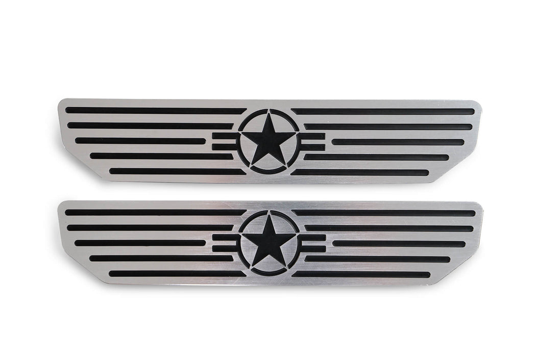 2018-2024 Jeep JL & 2020-2024 JT Sill Plates "Star Logo" | Rear