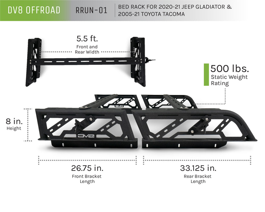 2020-2024 Jeep Gladiator Bed Rack