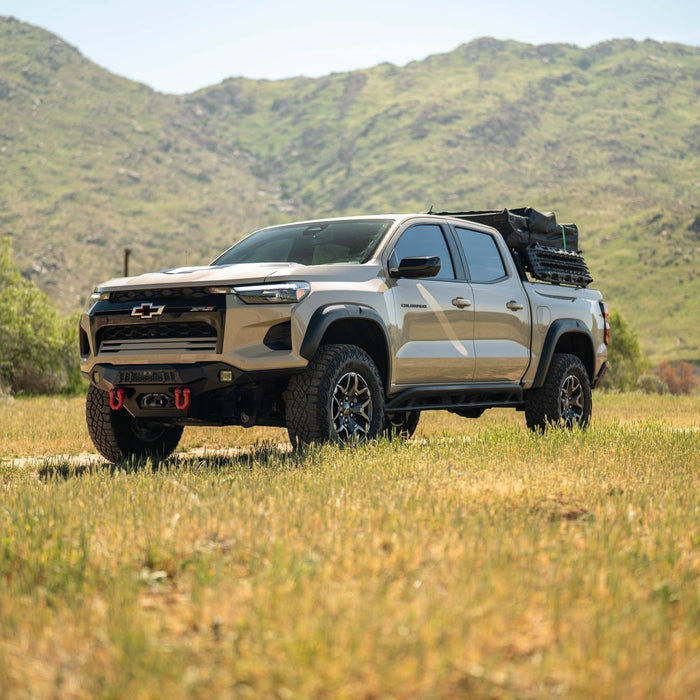 A Colorado ZR2 outfitted with a DV8 front bumper.