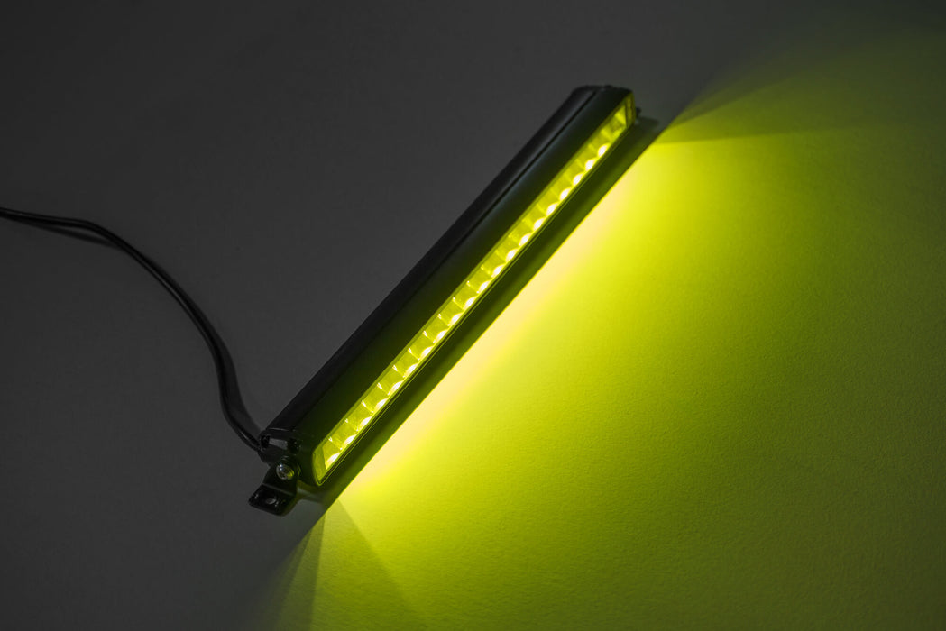 20-Inch Elite Series Single Row Amber LED Light Bar, Illuminated