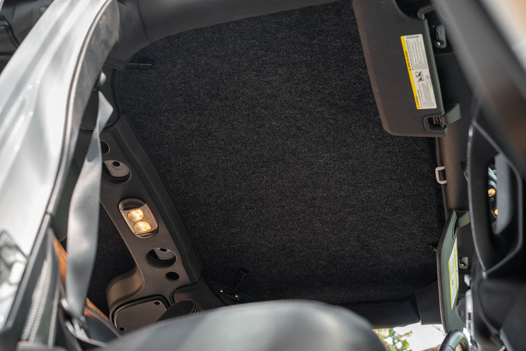 Carpeted interior finish on the 2007-2018 Jeep JK 4-Door Fastback Hard Top