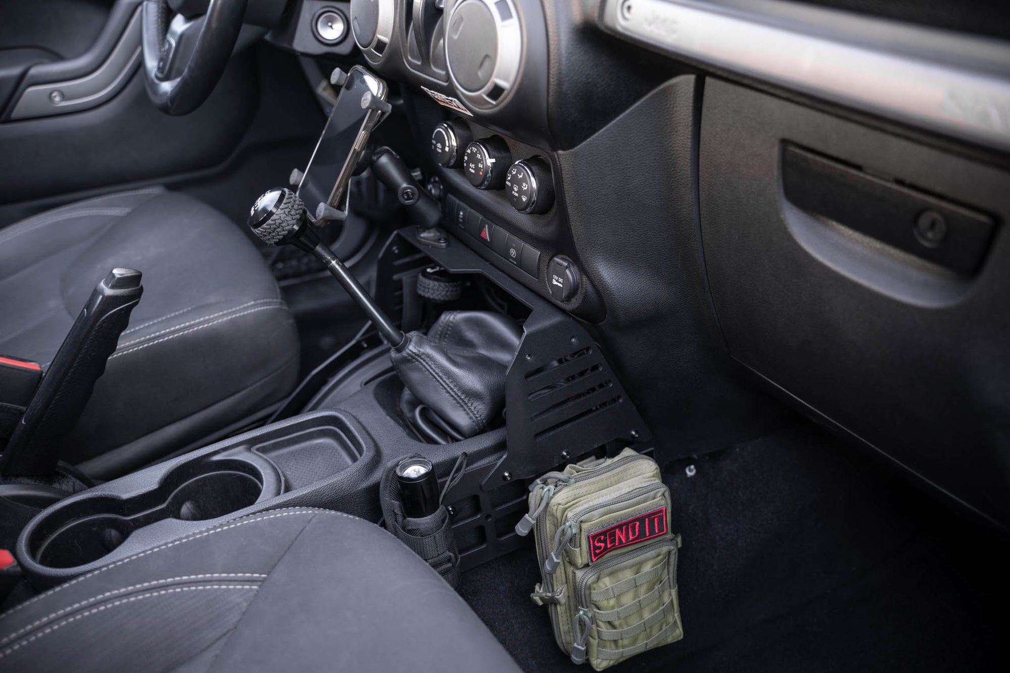 Jeep JK Center Console Molle Panels & Digital Device Bridge