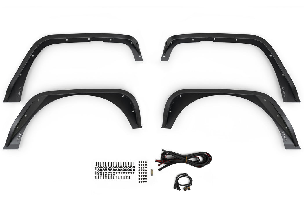 What comes with the Slim Fender Flares for the 2007-2018 Jeep Wrangler JK