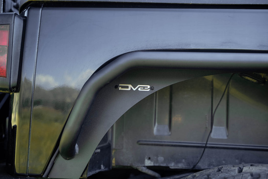 DV8 Logo cut into Spec Series Fender Flares for the 2007-2018 Jeep Wrangler JK