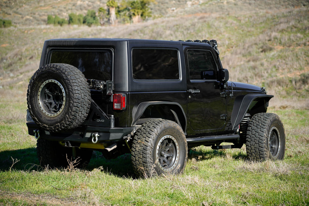 Off-roading with the Tire Carrier for 2007-2018 Wrangler JK  MTO Bumper