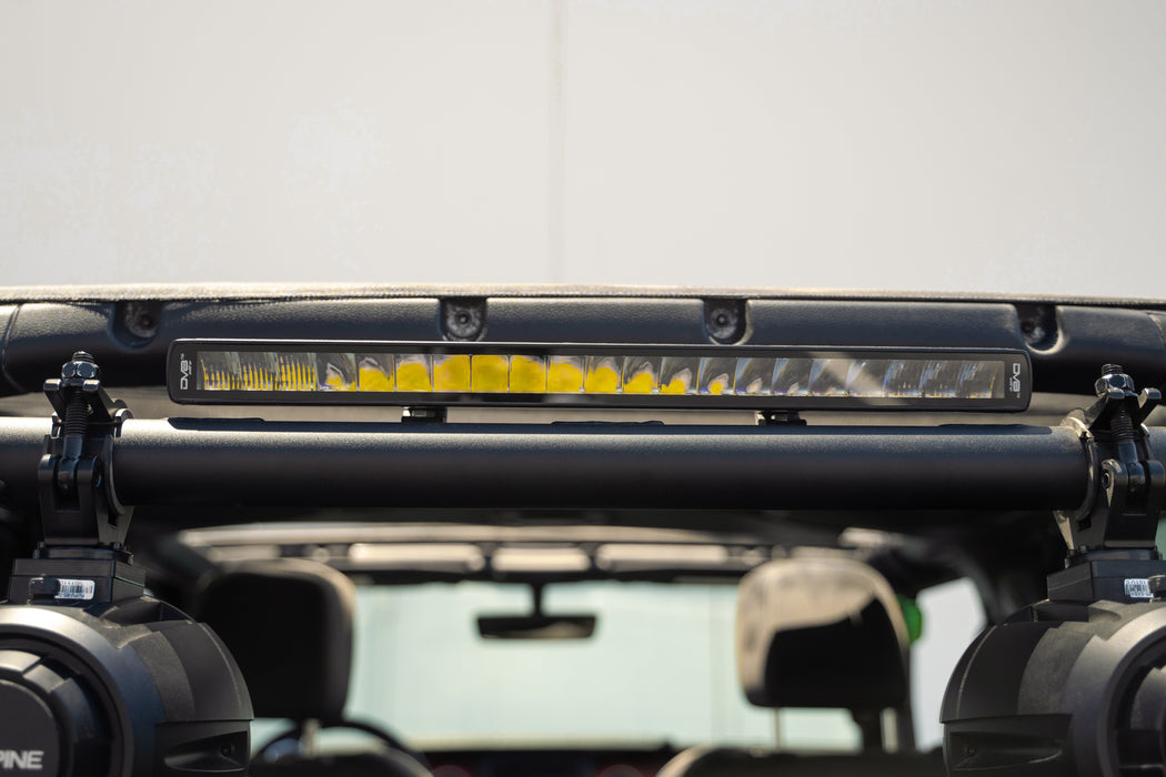 2018-2023 Jeep Wrangler JL | Rear Speaker & Light Bar Mount, Installed with 20 inch light bar