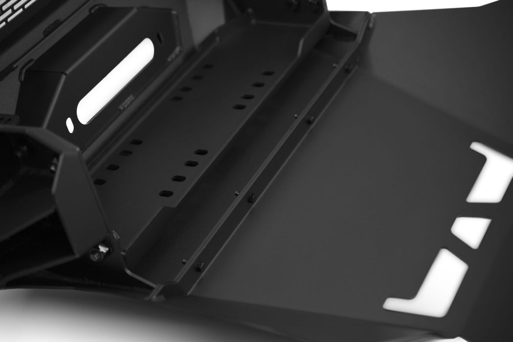 Skid Plate for RAM 1500 Spec Series Bumper, mounted to the bumper