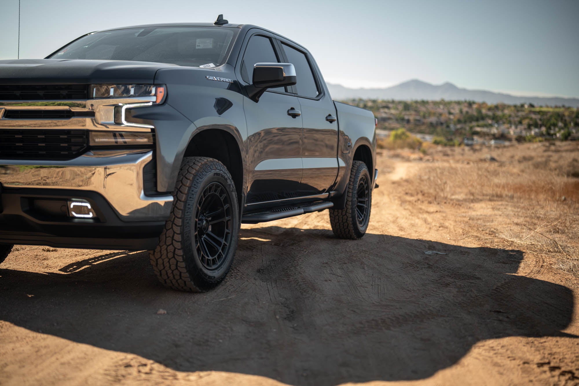 KYX 6" Drop Running Boards / Step Bars For 2019-2024 Chevy Silverado / GMC Sierra 1500 Crew Cab (Black)