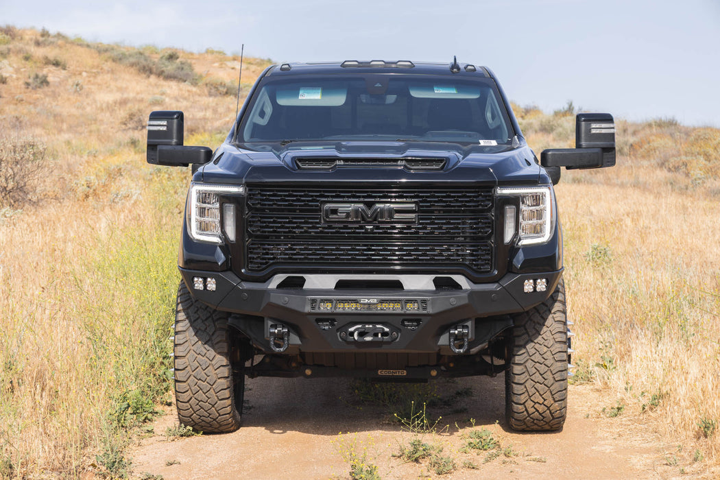 Front view of Spec Series Front Bumper for the 2020-2023 GMC Sierra 2500/3500