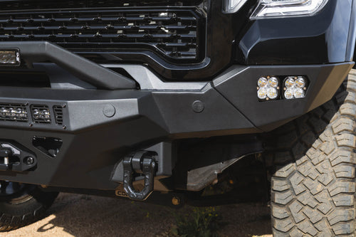 Sensor plugs and d-rings on the Spec Series Front Bumper for the 2020-2023 GMC Sierra 2500/3500