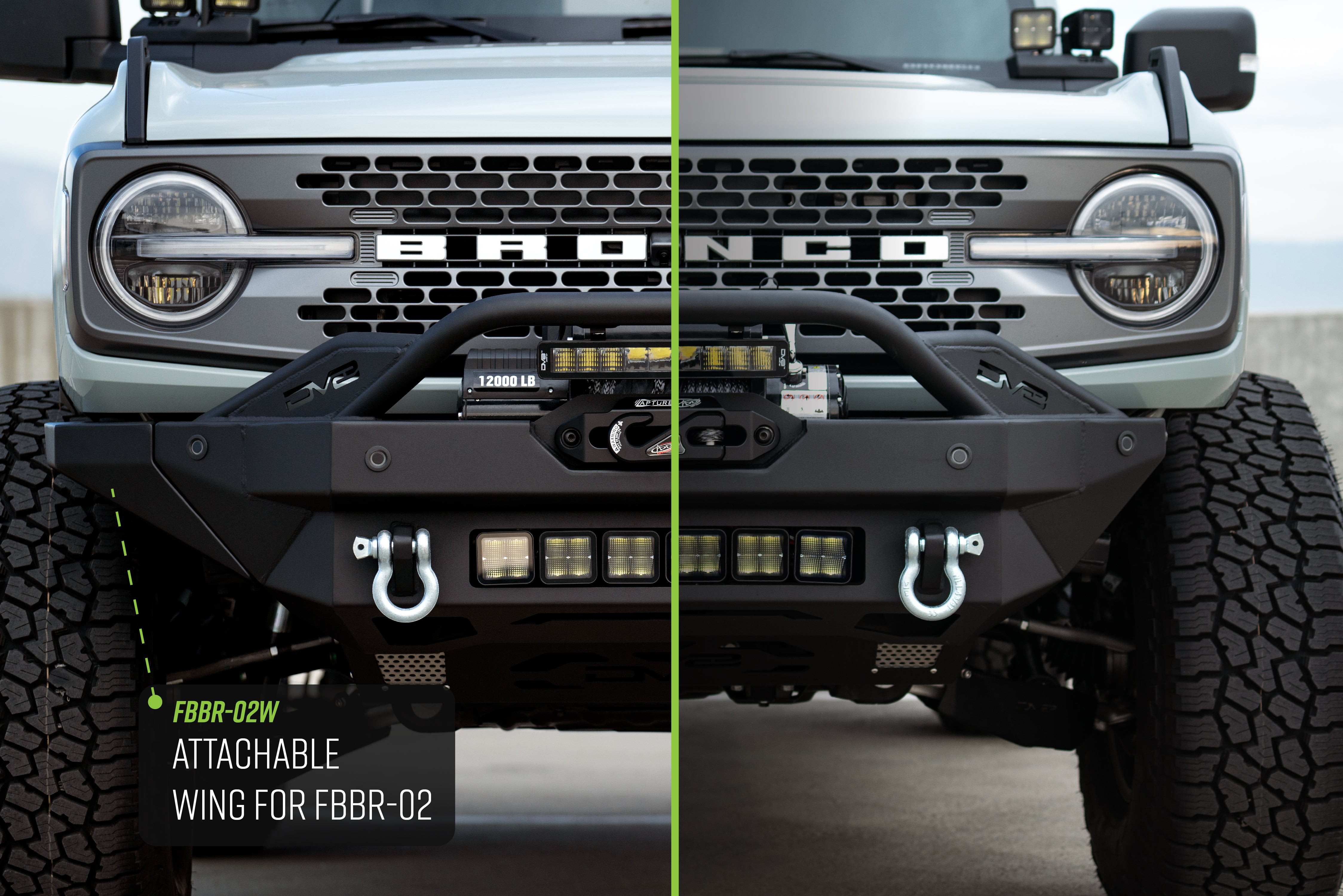 2021-2023 Ford Bronco | FS-15 Series Winch Front Bumper | DV8 Offroad