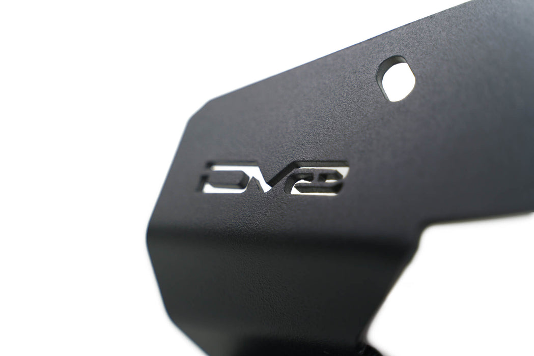 DV8 Logo cutout on the A-Pillar Dual Light Pod Drop Mounts for the 2021-2023 Ford Bronco