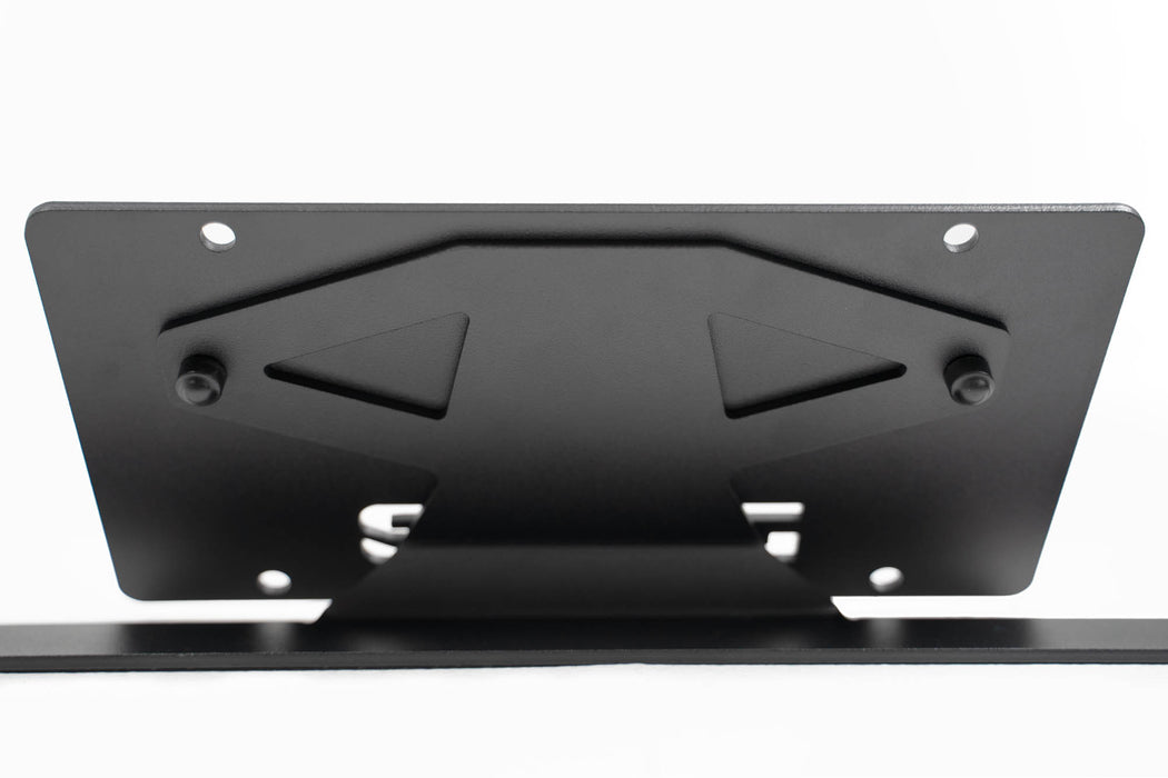 Detailed back face of the Capable Bumper Slanted Front License Plate Mount for the 2021-2023 Ford Bronco
