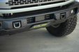Showcasing angled fitment of Capable Bumper Slanted Front License Plate Mount for the 2021-2023 Ford Bronco