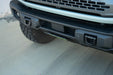Low Profile of the Capable Bumper Slanted Front License Plate Mount for the 2021-2023 Ford Bronco