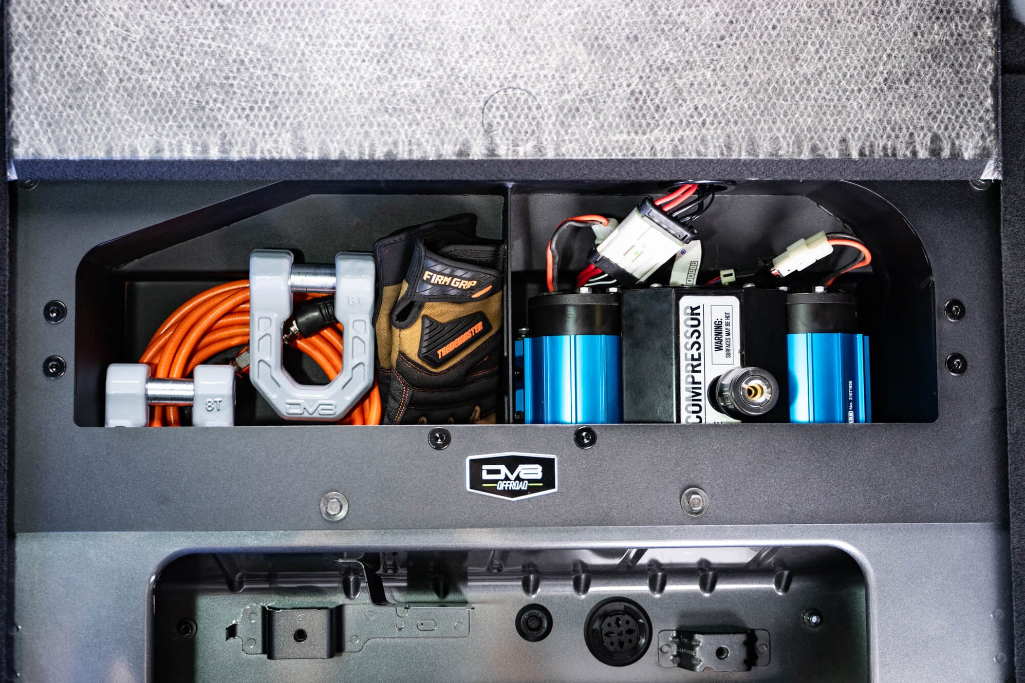 6th Gen Bronco Air Compressor Mount & Storage Box | DV8 Offroad