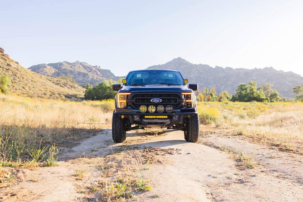 Front profile of the Tube Front Bumper for the 2021-2023 Ford F-150