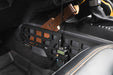 Radio mounted to the Center Console Molle Panels for the 2021-2024 Ford Bronco