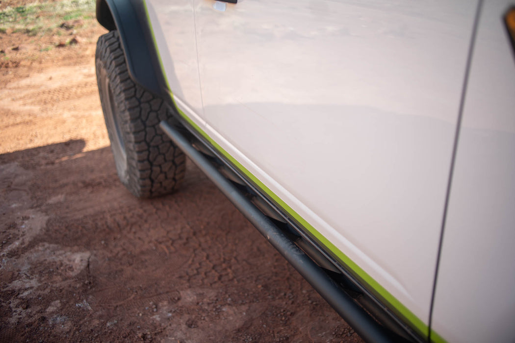 Using the 2021-2024 Ford Bronco  FS-15 4-Door Rock Sliders V2 at easter Jeep Safari