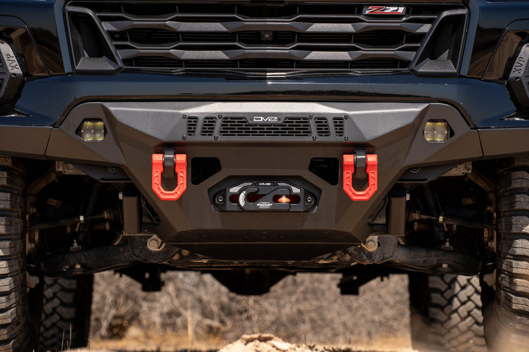 Winch and d-rings on the Spec Series Front Bumper for the 2023-2024 Chevy Colorado