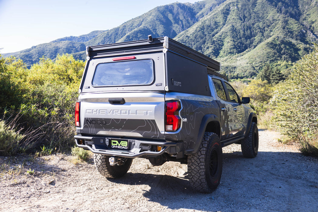 Corner angle of our Tube Rear Bumper for the 2023-2026 GMC Canyon & Chevy Colorado