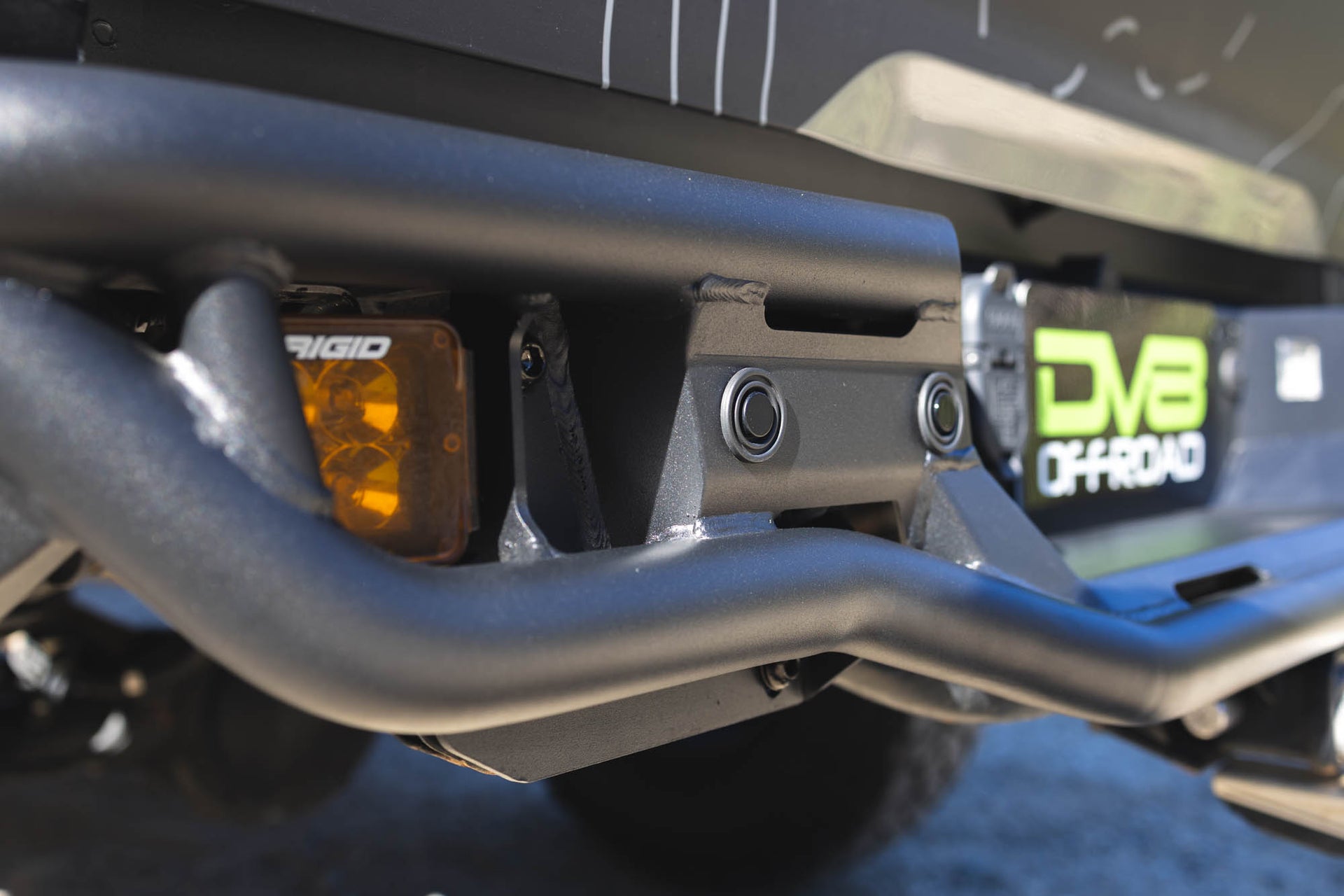 Sensors and cube light in the Tube Rear Bumper for the 2023-2026 GMC Canyon & Chevy Colorado