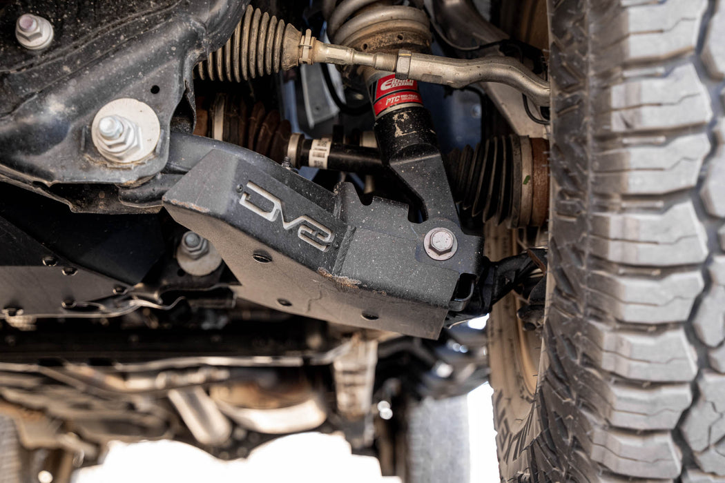 marked-up A-Arm skid plate on the trail