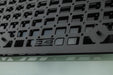 Close up view of small DV8 logo on 2025-2026 4Runner Exterior Window Molles for DV8 Roof Rack installed
