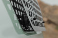 Detail view of 2025-2026 4Runner Exterior Window Molles for DV8 Roof Rack suction cups adhered to driver side window