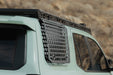 Rear-angle view of 2025-2026 4Runner Exterior Window Molles for DV8 Roof Rack installed on passenger side of Toyota 4Runner