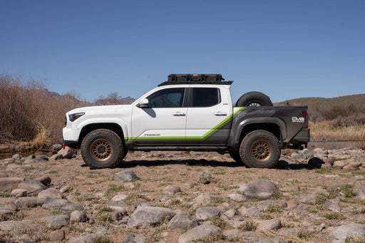 Roof Rack for the 4th Gen Toyota Tacoma Double Cab on a rocky terrain