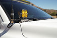 Yellow LED light on 4th Gen Toyota Tacoma Ditch Light Brackets with a clear sky background