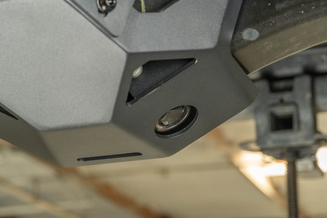 Cutout on the Rear Differential Skid Plate for the 4th Gen Tacoma
