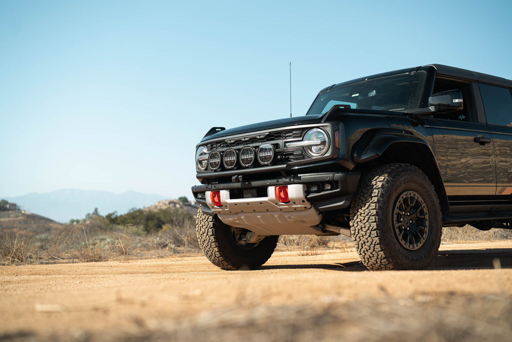 7 inch halo lights installed on the Ford Bronco Tube Push Bar