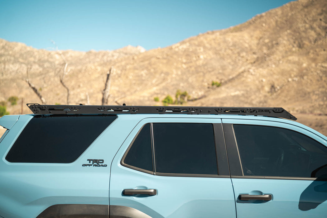 Ultra Low Profile of the Spec Series Roof Rack for 6th Gen Toyota 4Runner photographed from the side profile.