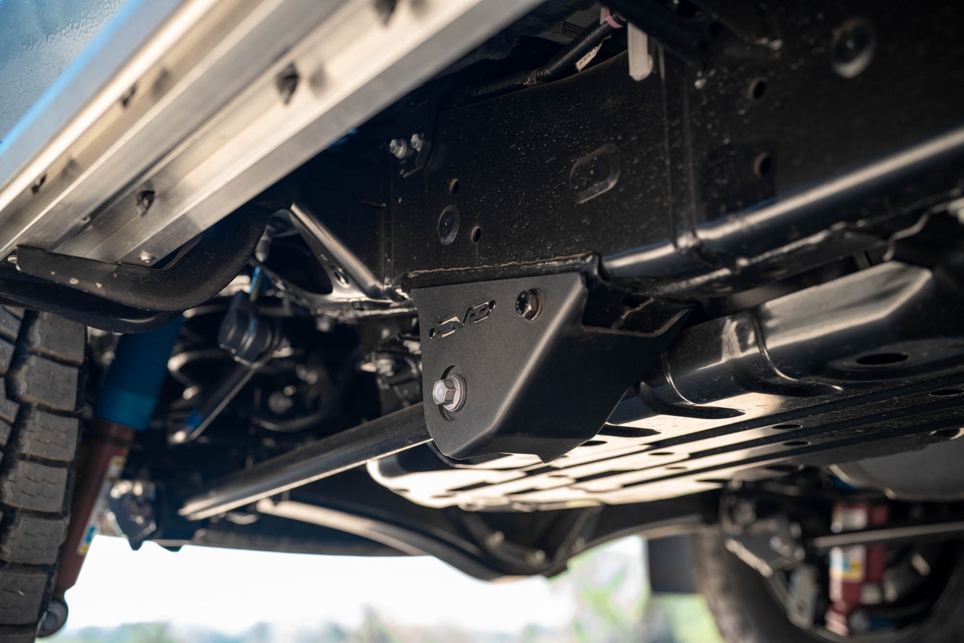Close-up of 2025 Toyota 4Runner undercarriage with Trailing Arm Skid Plates