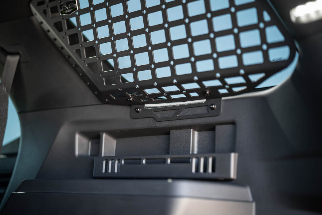Rear Window Pocket Molle Panels for 6th Gen 4Runner mounting in the cabin.
