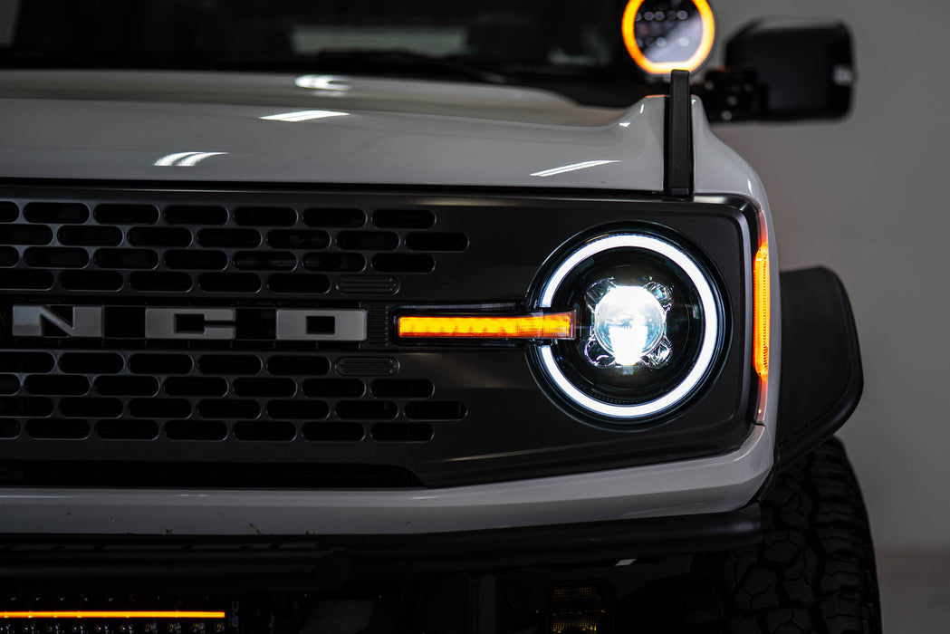 Fully illuminated Ford Bronco Black Headlights