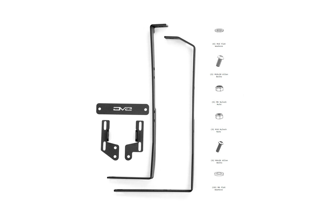Included hardware with the 2021-2026 Ford Bronco & Bronco Raptor Tube Front Bumper Camera Relocation Bracket