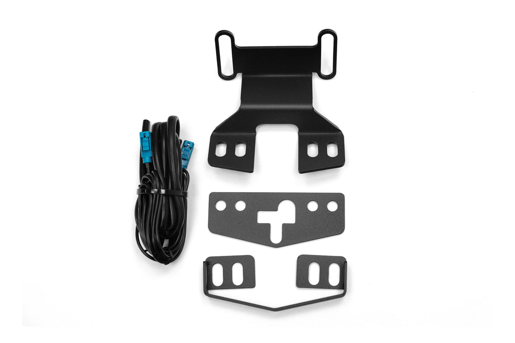 Included brackets and cable with the DV8 Ford Bronco & Bronco Raptor Tube Front Bumper Camera Relocation Bracket 
