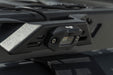 Angled view of Elite White/Amber Push Button Dome Light used as exterior light attached to roof rack