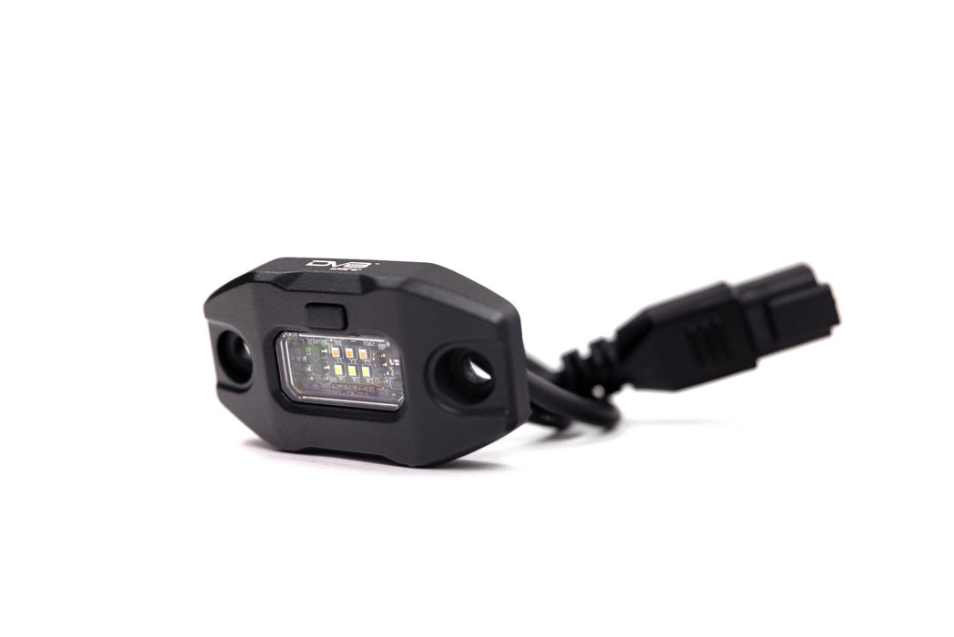 Elite White/Amber Push Button Dome Light by DV8 Offroad