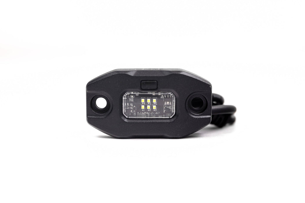 Front view of Elite White Push Button Dome Light