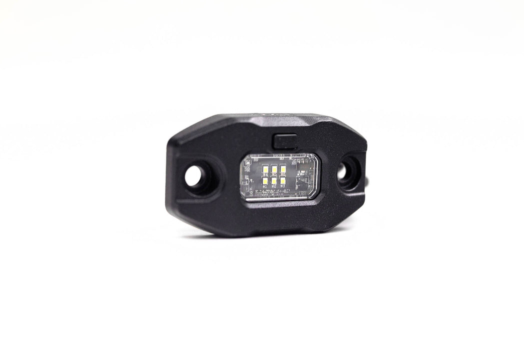 Angleld view of Elite White Push Button Dome Light