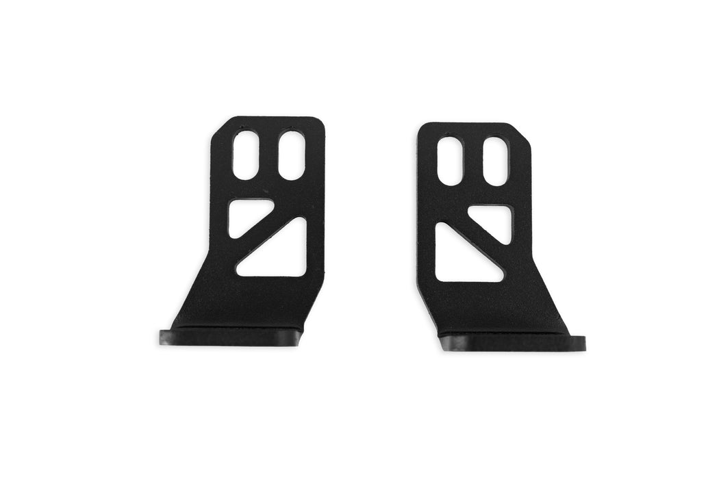Mounting brackets for installing Baja Designs XL Sport Linkable Light Bar Kit on DV8 Spec Series Roof Racks