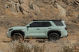 Side view of installed Baja Designs Linkable Lightbar Mount for DV8 Roof Rack Light Option on Toyota 4runner roof rack by DV8 Offroad