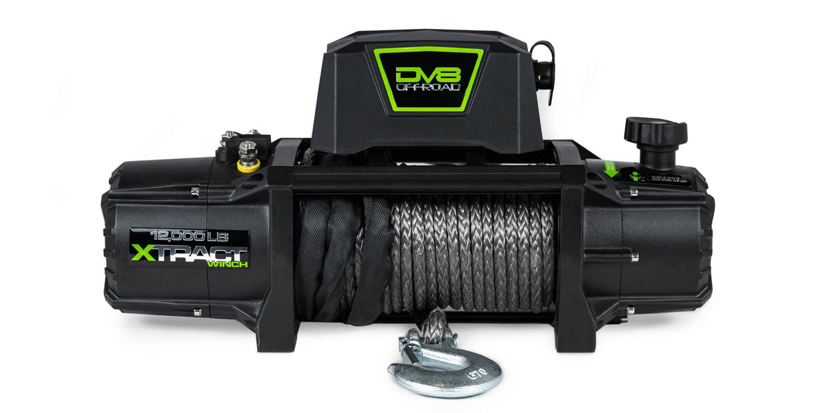Xtract 12K Winch | Synthetic Rope | DV8 Offroad